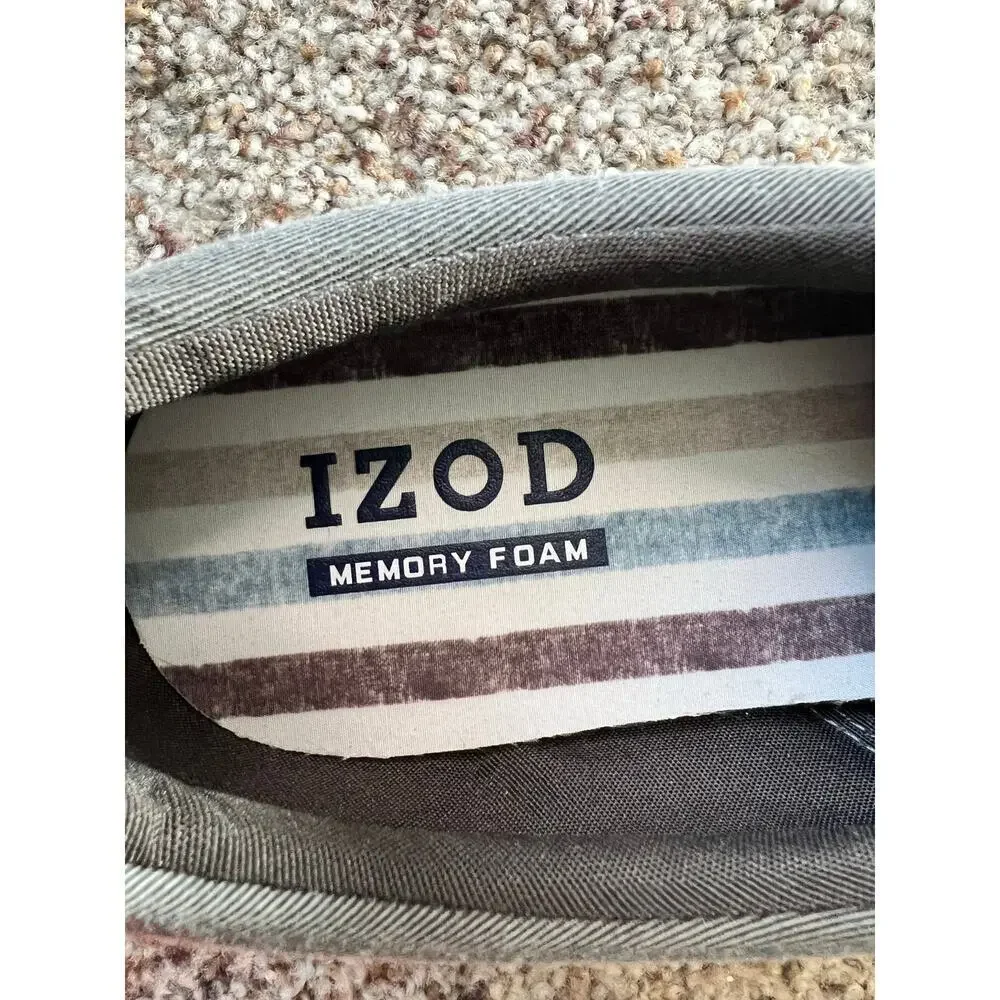 NWT Men's IZOD Rangley Canvas Shoe, Size 10, Gray, Lace Up, Classic, Casual